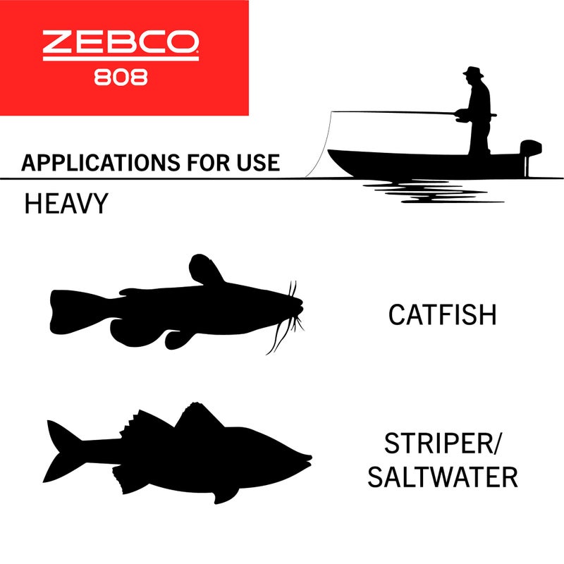 Zebco 808 Spincast Fishing Reel, Size 80 Reel, Changeable Right- or Left-Hand Retrieve, Pre-Spooled with 20-Pound Zebco Fishing Line, Dial-Adjustable Magnum Drag, Black - Image 5